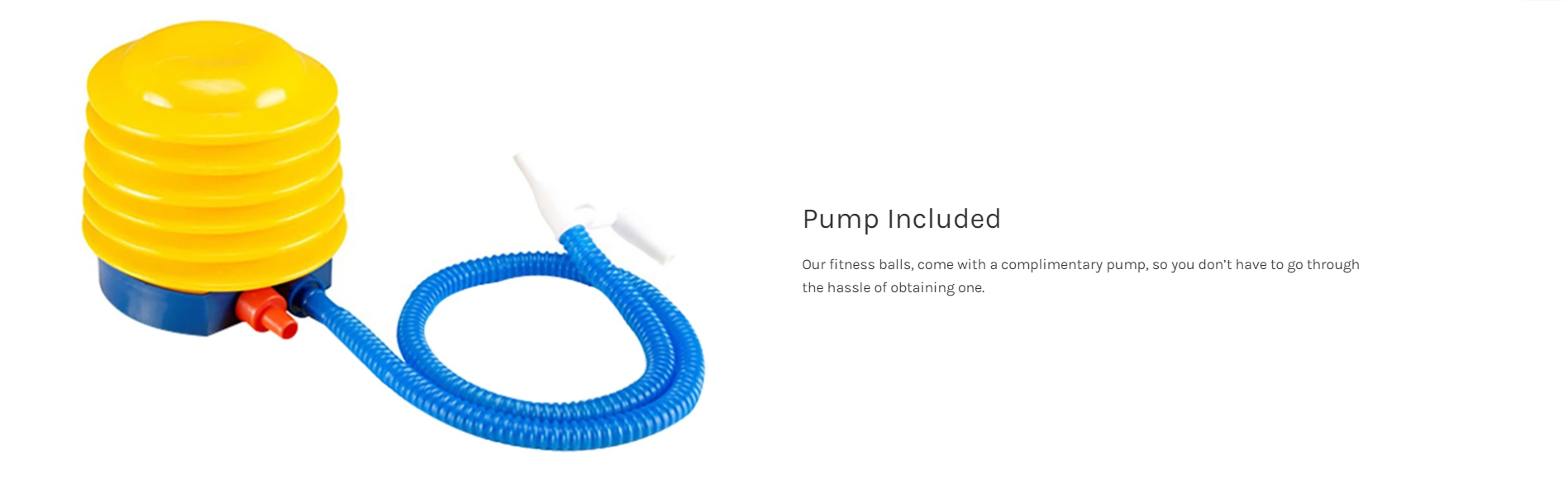 Pump for fitness ball